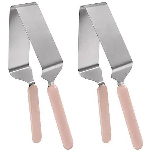 Produktbild: iplusmile 2 Stück Kuchenschneider Edelstahl Tortenheber Tortenschneider Zange Metall Tortenmesser Kuchenheber Werkzeuge Desserts Gebäck Brot Pizza Teiler Slicer