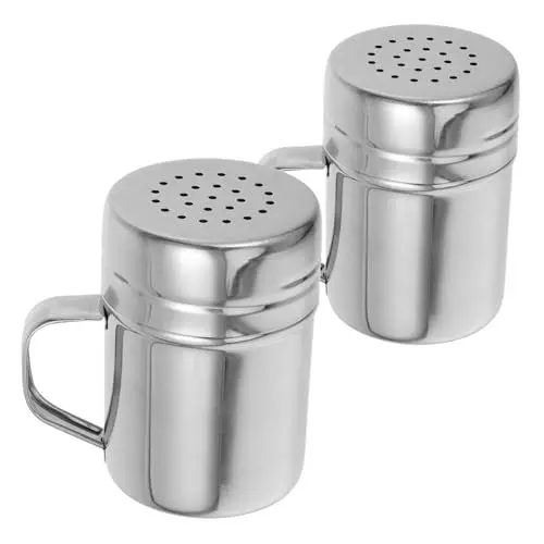 Produktbild: iplusmile 2pcs Edelstahl Mehl Sieb Shaker Backen Duster Shaker