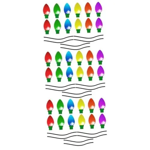 Produktbild: iplusmile 3 Sätze Glühbirne reflektierende Aufkleber reflektierende Weihnachtslichtmagnete für Autos Reflektierende Weihnachtsautomagnete Kühlschrankmagnete kühlschrankaufkleber PVC