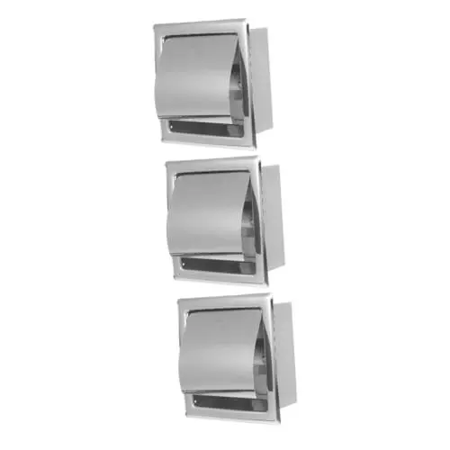 Produktbild: iplusmile 3st Papierhandtuchbox Küchenrollenhalter Toilettenpapier Masse Wc-Halter Jumbo Bulk-toilettenpapier Kommerziell Toilettenpapierhalterständer Abdeckung Sitz Rostfreier Stahl Silver
