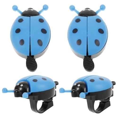 Produktbild: iplusmile 4 Stück Fahrradklingeln Für Kinder Marienkäfer-Mountainbike-Glocken Lauter Klarer Für Jungen Mädchen Erwachsene Fahrradhupe Cartoon-Tiere