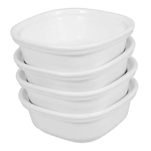 Produktbild: iplusmile 4 Stück Keramik Snackteller Vorspeisenteller Vorbereitungsschüssel Dip Teller Gewürzgerichte Dip Sauce Schalen Soja Gerichte Wasabi Gerichte Snack Wiederverwendbar