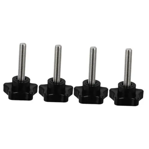 Produktbild: iplusmile 4 Stück Sterngriffschrauben Handschraubgriffe Klemmschraube Knopf Metall Gewindekopf-Klemmknopf Sechskantschraubenknöpfe Regenschirm Sechskantmuttern Befestigung Bolzen m8 Abs