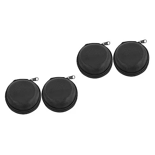 Produktbild: iplusmile 4 Stück Uhrenbox Uhrenverpackung Uhrenhaltergehäuse Einzelner Uhrenbeweger Einzelnes Uhrenetui Aus Leder Schwarzer Uhrenorganisator Klein Armbanduhr Eva Reisen Koffer Ohrringe