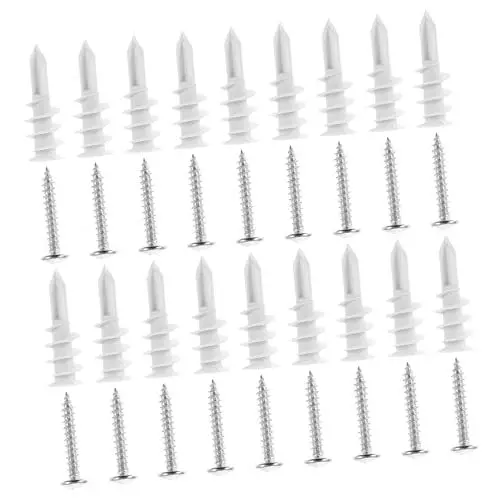 Produktbild: iplusmile 50 Sets Trockenbau Selbstbohrende Dübel Gipskartondübel Befestigungsschrauben Und Dübel Set