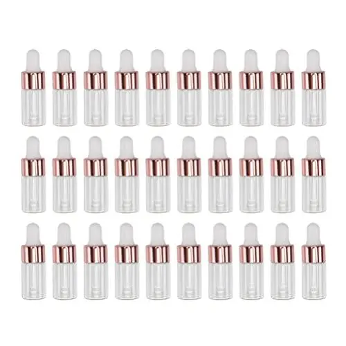 Produktbild: iplusmile 50 Stück Flasche Mit Ätherischen Ölen 5 Ml Tropfflaschen Parfüm-tropfflasche Tröpfchen Probe 3 Ml Tropfflasche Für Ätherische Öle Container Reisen Glasflasche Soda-Kalk-Glas