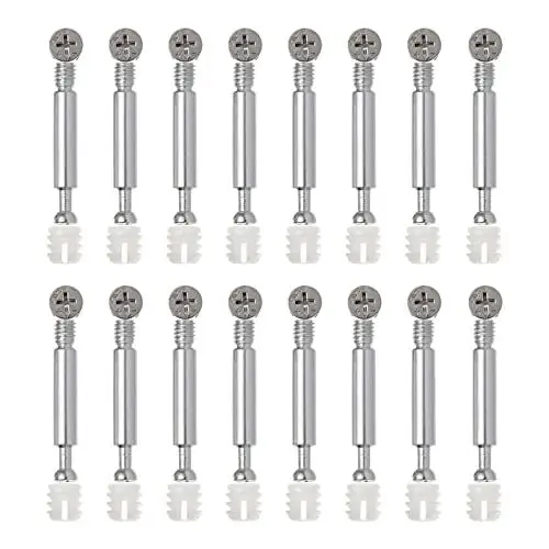 Produktbild: iplusmile 50-teiliges Möbel-nockenschloss-schraubenset 3-in-1-schrankverbinder für Büro Voreingesetzte Mutternverschlüsse