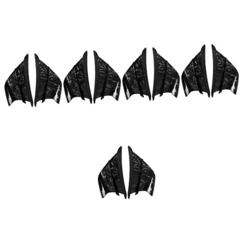 Produktbild: iplusmile 5 Paar Kohlefaser Spoiler Motorradverkleidung Winglet Dekoratives Winglet Styling Spoiler Flügel Styling Winglet Winglet Winglet Schwarzer
