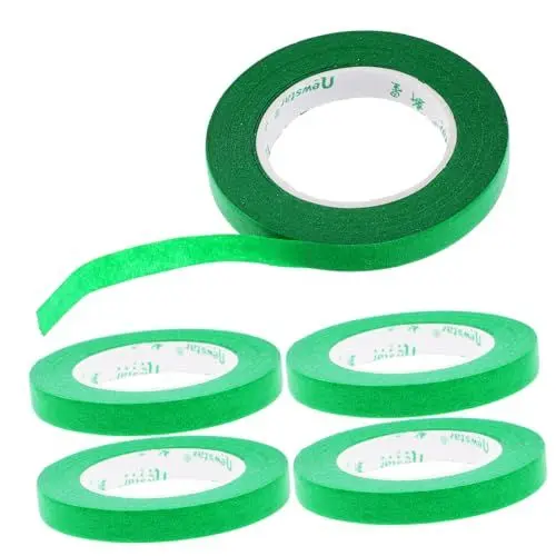 Produktbild: iplusmile 5st Abdeckband Farbiges Band Auto Klebeband Beschriftungsband Trimmband Klebeband Zum Lackieren Kantenabschlussband Auto Sprühband Kunstband Sicheres Klebeband Green Papier