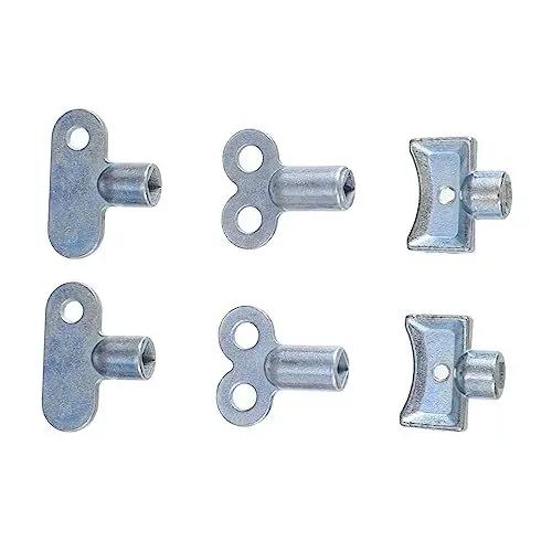Produktbild: iplusmile 6St Auslassventilschlüssel Kühler-Entlüftungslochschlüssel Kühlerschlüssel entlüftungsschlüssel für heizkörper radiator bleed key heizstrahler heizkörper zubehör Zinklegierung