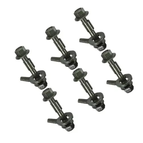 Produktbild: iplusmile 6St Schraubensatz für Nockenbolzen Camber-Kit Verstellbare Schraube Hochfeste Schraube gesteckt Ausrichtungseinstellbarer Sturzsatz Auto-Sturz-Einstell-Kit Stahl Black