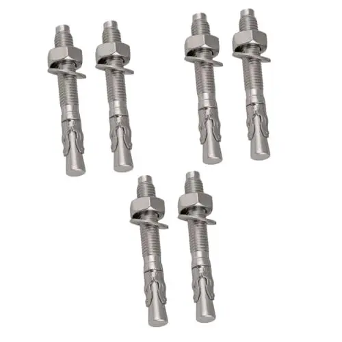 Produktbild: iplusmile 6 Stk Betonankerbolzen Hochleistungs-Wandanker Betonanker aus Edelstahl Befestigungselemente für Betonwände Deckenanker Spreizdübel Beton Betonwandschrauben Betonbefestigungen 304