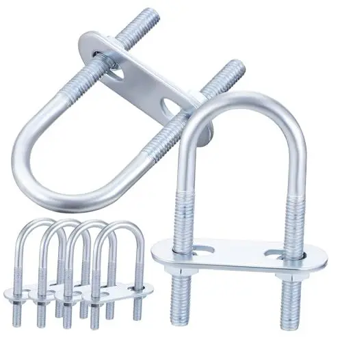 Produktbild: iplusmile 6-teiliges U-bolzen-set Aus Edelstahl Runde U-bolzen U-förmige Bolzen Muttern Unterlegscheiben Für Verschiedene Hardwareanforderungen