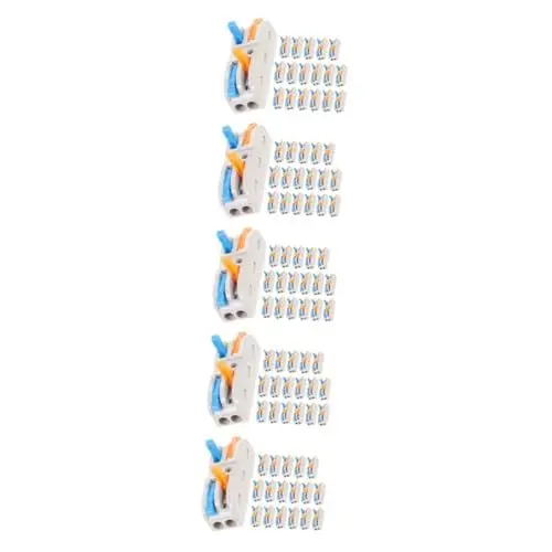 Produktbild: iplusmile 90 Stk Drahtverbinder Schnellverbindungskabelverbinder anschlussblöcke elektrisch wire connector seilverbinder Hebelwirkung Elektrischer Steckverbinder Hebelverbinder Nylon
