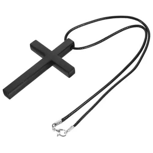 Produktbild: iplusmile Rückspiegel-ornament Kreuz Auto-hängedekoration Schwarze Legierung Einzigartiges Design Einfache Installation