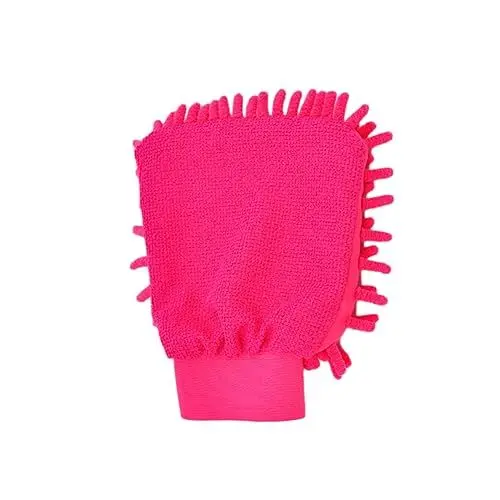 Produktbild: iplusmile Autowaschhandschuhe Chenille-handschuh Kratzerschutz Für Auto LKW 21 X 15 X 1 cm Einseitig Rosarot