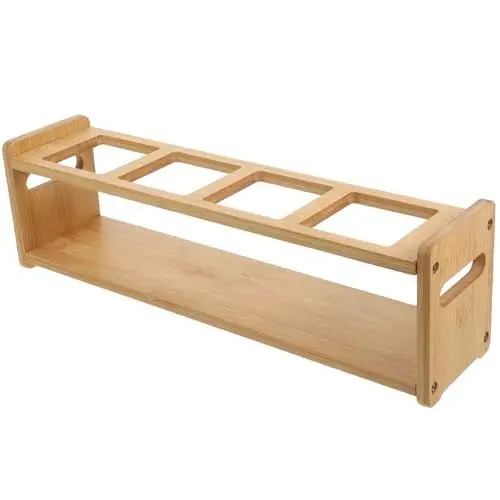 Produktbild: iplusmile Gewürzregal Aus Holz Flaschenhalter Küchenorganizer Stabiles Gewürzregal Für Gewürzgläser