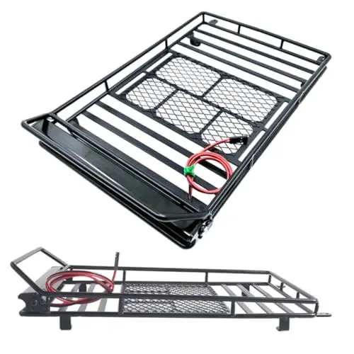 Produktbild: iplusmile 110 Rc Crawler Auto Dach Gepäck Rack Schwarz Lagerung mit Licht