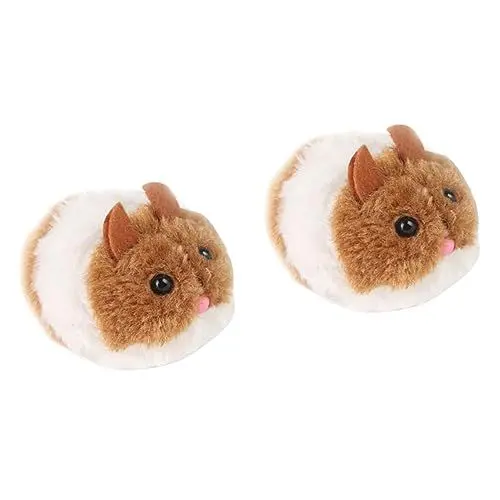 Produktbild: iplusmile Plüschtiere 2 Stück Hamster-Kuscheltiere Plüsch-Katzenspielzeug Mechanisches Spielzeug Katzenspielzeug Katzenspielzeug Mäuse Katzenspielzeug Teaser Die Katze Plüschspielzeug