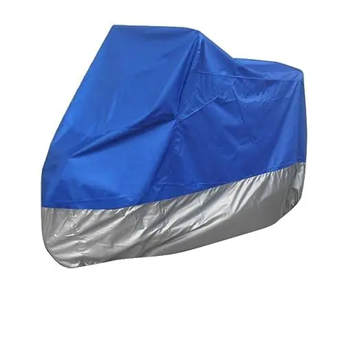 Produktbild: iplusmile Motorradabdeckung – Wetterfest – Doppelt Genäht – Voll Elastischer Boden – Uv- Und Regenschutz – Größe XL – 245 cm Länge