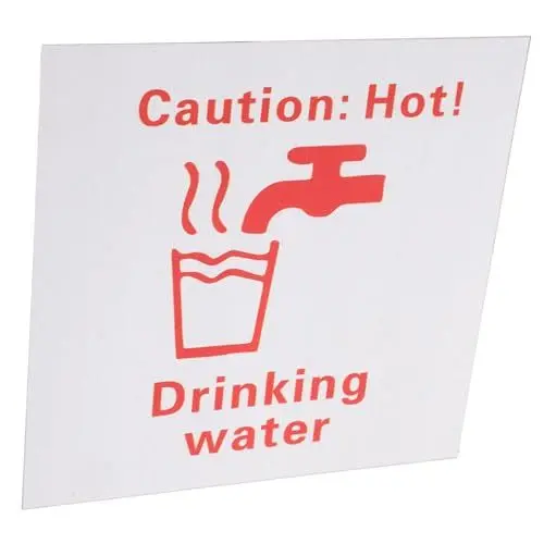 Produktbild: iplusmile Schild „heißes Trinkwasser“ Selbstklebendes Feuerschild Warnzeichen Aus Metall Verwendung Im Freien
