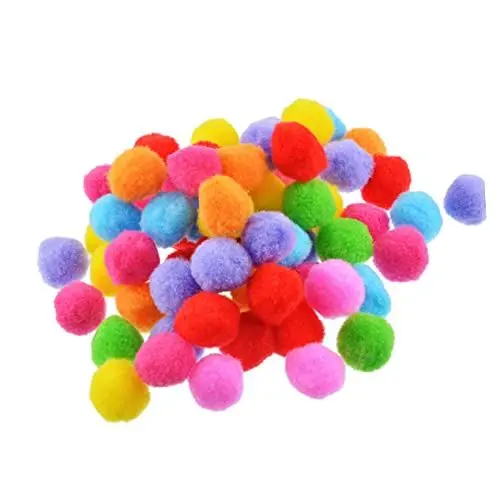 Produktbild: iplusmile Spielzeuge Katzenspielzeug 100 Stück Katzenminze-Spielzeug Für Katzen Im Innenbereich Katzenspielzeug-Pompons Zum Basteln Garnknäuel Plüschball-Puffs Große Katzenminze-Bälle Katze