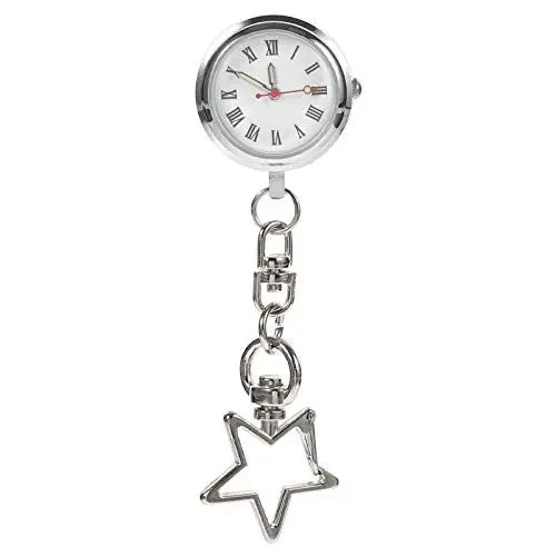 Produktbild: iplusmile Taschenuhr Stern Armbanduhr Quarzuhr Ansteckuhr Krankenschwesternuhr Pflege FOB- Uhr Schlüsselbund Uhr für Doktor Pfleger Abschluss