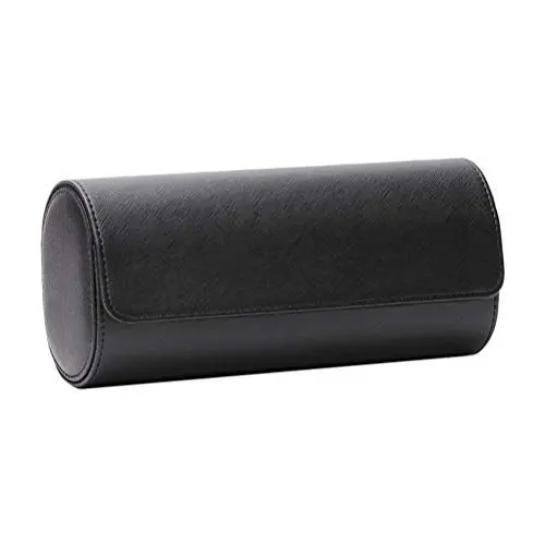Produktbild: iplusmile Uhrenrolle Reisekoffer- Upgrade Retro Runde Uhr Organizer Box PU Leder 3- Slot- Uhrenspeicher mit Herausgeschobenem für Aufbewahrung zu Hause Reisen Display