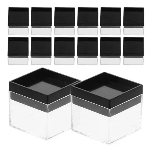 Produktbild: iplusmile Vitrine Schaukasten Quadratische - 20 Stück Kleine Aufbewahrungsbox mit Deckel - Acryl Würfel Geschenkbox Durchsichtig Set - kleine Acryl-Box für Schmuck, Figuren, Süßigkeiten