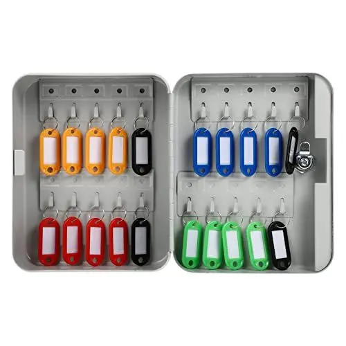 Produktbild: iplusmile Schlüssel Box Wandbehang Schlüsselkasten Wandschlüsselschrank 20 Slots Wandhalterung Schlüsselkasten Schlüsselaufbewahrung Schlüsselkasten Schlüsselsicherheitsschrank Schlüsselmanagement