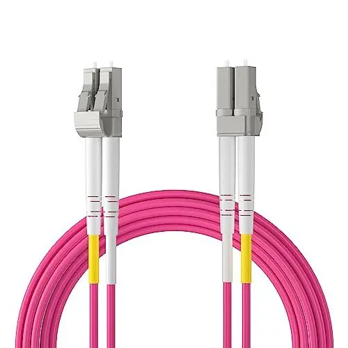 Produktbild: ipolex LC zu LC Glasfaser Patchkabel Multimode, 10/40Gb OM4 Glasfaserkabel, Duplex 50/125μm Glasfaser Internet Kabel, LSZH Glasfaser Jumper für MMF SFP/SFP+ Transceiver, 10 Meter, 1-Pack.
