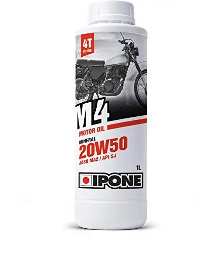 Produktbild: IPONE - 4-Takt-Motorradöl 20W50 M4-1 Liter-Kanister - Mineralisch - Verschleißfestigkeit und Schutz des Motors