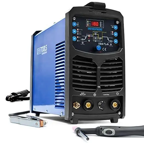 Produktbild: IPOTOOLS INV185PACDC WIG Schweißgerät AC DC Schweissgerät mit 180 Amper Volldigitales Inverterschweißgerät Inkl HF-Zündung, Pulsfunktion, Aluminium Schweißen, MMA, IGBT, 7 Jahre Garantie