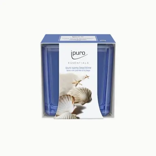 Produktbild: ipuro - dekorative ipuro sunny beachtime Duftkerze - minimalistische & puristische Duftkerzen im Glas - intensive Duftkerzen mit spritzigen & frischen Noten - stilvolle Kerze 125 g
