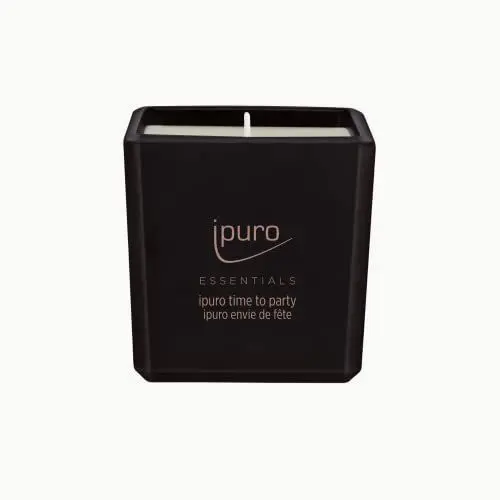 Produktbild: ipuro - dekorative ipuro time to party Duftkerze - puristische Duftkerzen im Glas - intensive Duftkerzen mit karamellig-fruchtigen Noten - stilvolle Kerze für ein einzigartiges Dufterlebnis 125 g