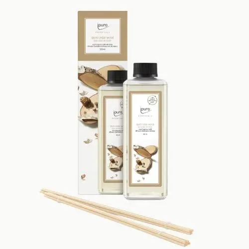 Produktbild: ipuro - erfrischender cedar wood Raumduft Refill - dezenter Nachfüller mit holzigen & würzigen Noten - stilvolle Nachfüllflasche für ein puristisches Dufterlebnis 500 ml