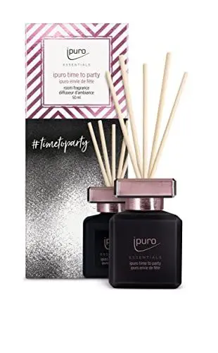 Produktbild: ipuro - zarter ipuro time to party Raumduft - puristischer Raumerfrischer mit karamellig-fruchtigen Noten - stilvoller Lufterfrischer in der Wohnung für ein unverwechselbares Dufterlebnis 50 ml