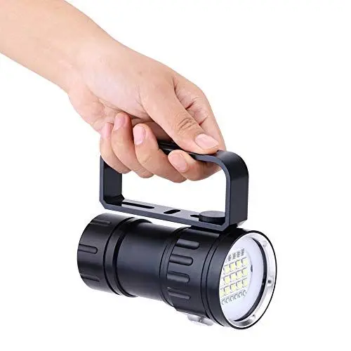 Produktbild: IPX8 18000lm 500M Tauchlampe mit Zwei Beleuchtungsmodi, Wasserdichte Lampe, Unterwasser-Camping Im Freien, Professionelle Video-Shooting-Taschenlampe