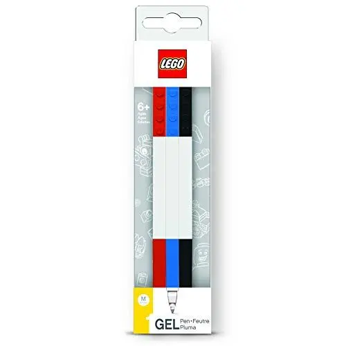 Produktbild: IQ LEGO Schreibwaren Set (3) in Schwarz/Rot/Blau - Klassischer Bau- und Malspaß, Trendige Schreibware, mit einzigartigem Lego-Design, inklusive Aufbewahrung.
