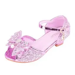 Produktbild: IQYU Kinder Prinzessinnen Schuhe Mädchen 30 Elegant Festliche Kleidschuhe Rutschfeste Tanzschuhe Weicher Boden Abendschuhe Flats Schuhe Atmungsaktive Mädchen Einzelne Schuhe Performance Kleid Schuhe