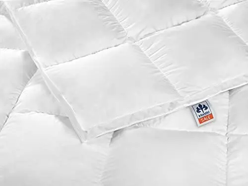 Produktbild: Irisette Daunendecke Nora extra warme Winterdecke mit Bezug aus 100% Baumwolle, Füllung aus 100% Daunen der Klasse I, 135 x 200 cm, Öko-Tex Zertifiziert, produziert nach deutschem Qualitätsstandard