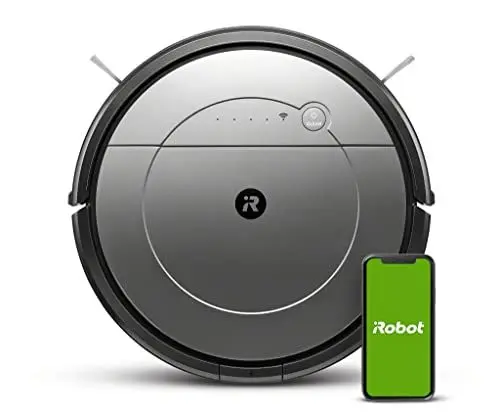 Produktbild: iRobot Roomba Combo R1138 Saug- und Wischroboter, mehrere Reinigungsmodi, leistungsstarkes Saugen und Wischen, steuerbar über Sprachassistenten, navigiert zielgerichtet und logisch, grau