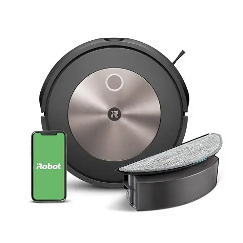 Produktbild: iRobot Roomba Combo j5 (j5176) Saug- und Wischroboter, Kartierung und PrecisionVision Navigation, 4-Stufen-Reinigung, Objekterkennung und -vermeidung, Indiv. Anpassung, Sprachassistentenkompatibel
