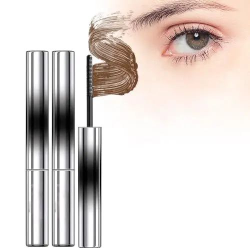 Produktbild: Iron Brush Mascara,Iron Mascara Wimperntusche,waschbare extra schlanke Metall-Mascara,Curling Iron Mascara (Braun)