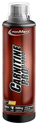 Produktbild: IronMaxx Carnitine Pro Liquid - Mango 500ml | 1500mg L-Carnitin pro Portion | besonders effektiv vor Trainingseinheiten | ideal während Diatphasen