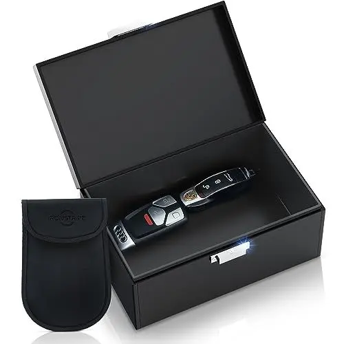 Produktbild: Ironstripe Keyless Go Schutz Autoschlüssel Box, Extra Groß 19 x 12 x 9 cm Faraday Box, Diebstahlschutz Keyless Faraday Schlüsseltasche