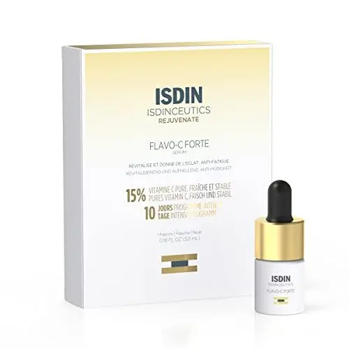 Produktbild: ISDIN Isdinceutics Flavo C Forte Serum (3 Fläschchen) | antioxidatives Intensivserum mit einer seidigen Gel-Textur | die Haut aufhellt und eine Anti-Aging-Wirkung hat