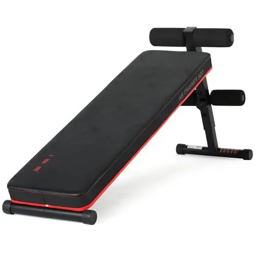 Produktbild: ISE Sit-Up Bank Klappbar, Bauchtrainingsbank höhenverstellbar, gepolstert, Bauchtrainer für Übungen im Fitnessstudio oder zu Hause