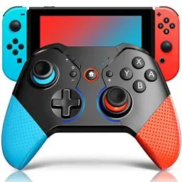 Produktbild: ISENPENK Switch Controller, Wireless Controller für Switch mit Aufwachen, Bluetooth Gamepad Joy Con Remote Kabellos Griff mit Makro Turbo Shock RGB Licht Handle für Kinder Erwachsene