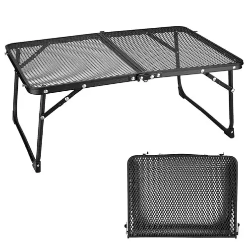 Produktbild: ISFORU Camping Tisch, Kleiner Camping Klapptisch, Tragbarer Ultraleichter Aluminium Camp Tisch, Outdoor Tisch für Camp Küche, Strand, Picknick, Hinterhöfe